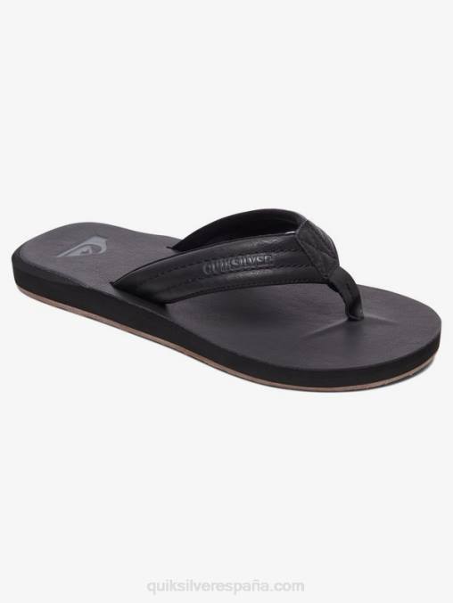 negro sólido sandalias carver de nubuck D6T4D913 hombres Quiksilver