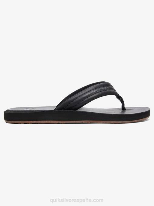 negro sólido sandalias carver de nubuck D6T4D913 hombres Quiksilver