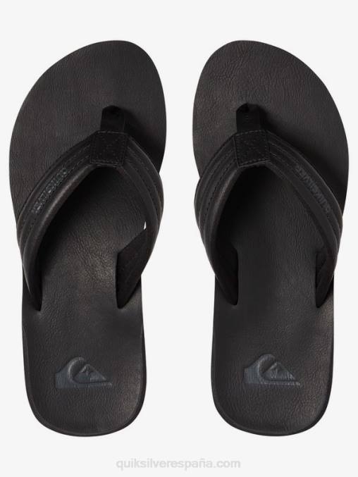 negro sólido sandalias carver de nubuck D6T4D913 hombres Quiksilver