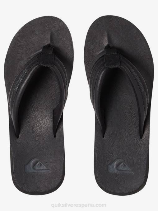 negro sólido sandalias carver de nubuck D6T4D913 hombres Quiksilver