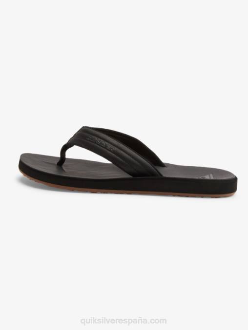 negro sólido sandalias carver de nubuck D6T4D913 hombres Quiksilver
