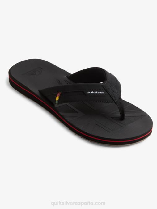 negro sandalias Island Oasis Squish D6T4D1155 hombres Quiksilver