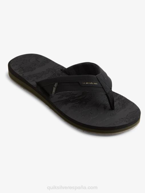 negro sandalias Island Oasis Squish D6T4D1156 hombres Quiksilver