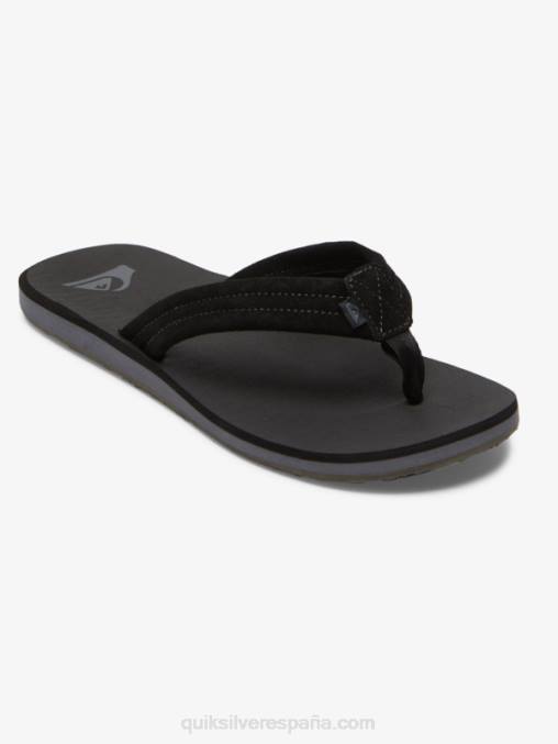 negro sandalias carver con núcleo de ante D6T4D879 hombres Quiksilver