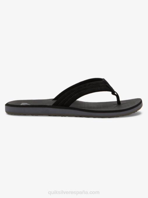 negro sandalias carver con núcleo de ante D6T4D879 hombres Quiksilver