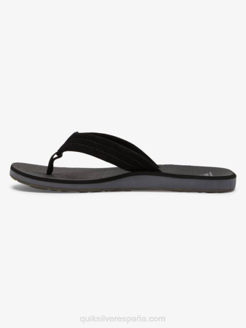 negro sandalias carver con núcleo de ante D6T4D879 hombres Quiksilver