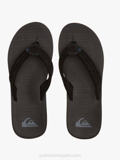negro sandalias carver con núcleo de ante D6T4D879 hombres Quiksilver