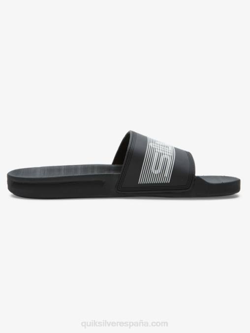 negro sandalias con tira deslizante Rivi Wordmark D6T4D683 hombres Quiksilver