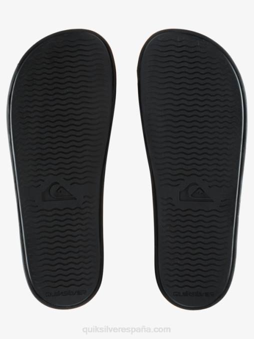 negro sandalias con tira deslizante Rivi Wordmark D6T4D683 hombres Quiksilver