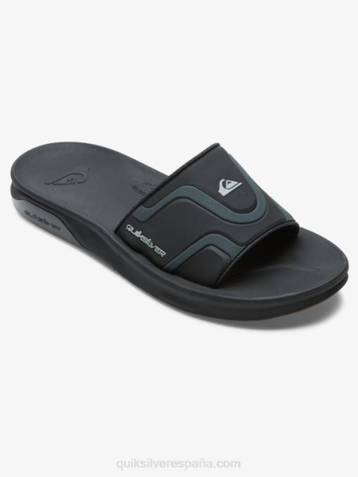 negro sandalias de recuperación Mathodic D6T4D1257 hombres Quiksilver