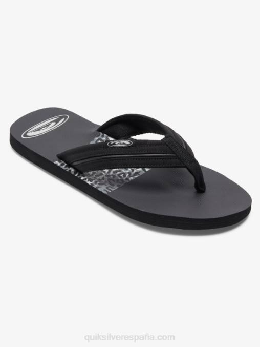 negro sandalias molokai layback saturno D6T4D1295 hombres Quiksilver