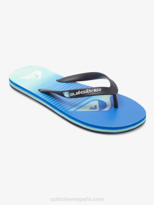 negro/verde/azul chanclas molokai art D6T4D518 hombres Quiksilver