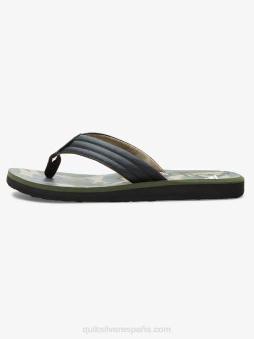 negro/verde/gris sandalias con estampado Carver D6T4D614 hombres Quiksilver