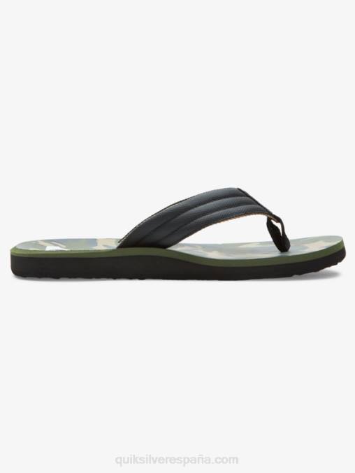 negro/verde/gris sandalias con estampado Carver D6T4D614 hombres Quiksilver