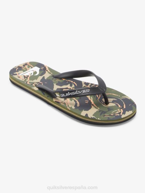 verde negro chanclas molokai art D6T4D516 hombres Quiksilver