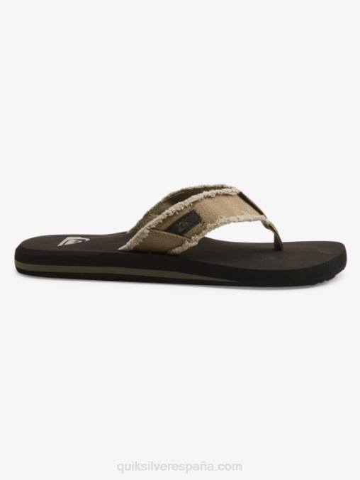 verde/negro/marrón sandalias Monkey Abyss D6T4D1292 hombres Quiksilver