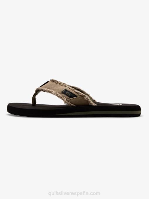verde/negro/marrón sandalias Monkey Abyss D6T4D1292 hombres Quiksilver