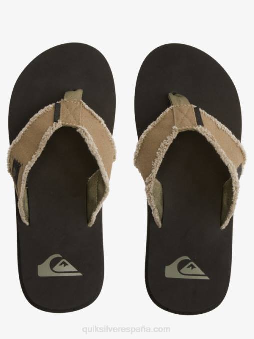 verde/negro/marrón sandalias Monkey Abyss D6T4D1292 hombres Quiksilver