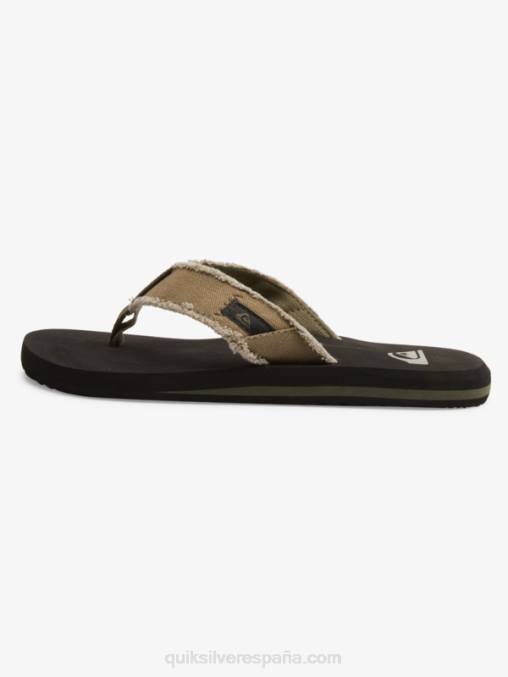 verde/negro/marrón sandalias Monkey Abyss D6T4D1292 hombres Quiksilver