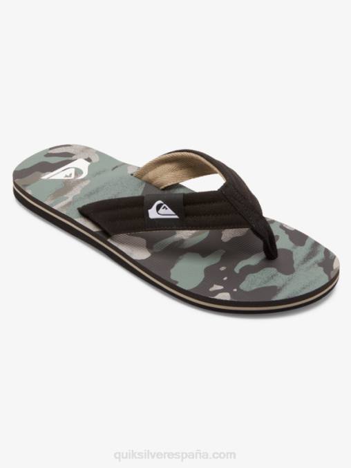 verde negro sandalias molokai layback D6T4D491 hombres Quiksilver
