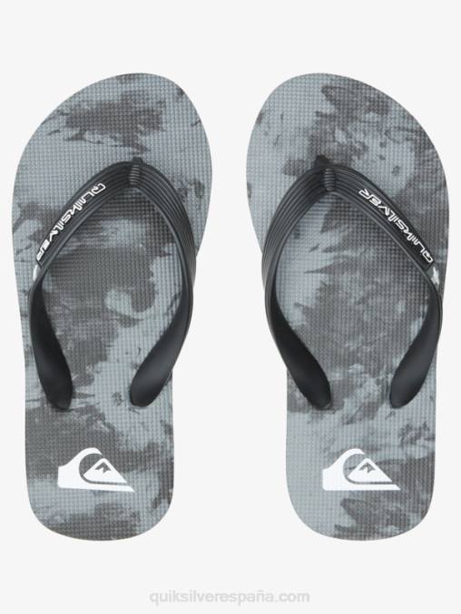Gris oscuro 8-16 chanclas molokai D6T4D2026 Niños Quiksilver