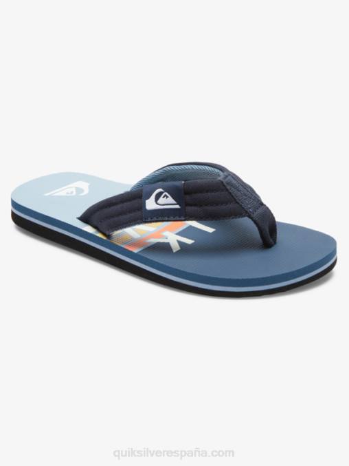 azul 3 Sandalia básica de niño molokai layback 8-16 D6T4D2250 Niños Quiksilver