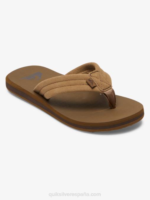 bronceado 1 8-16 sandalias carver con núcleo de ante D6T4D2092 Niños Quiksilver