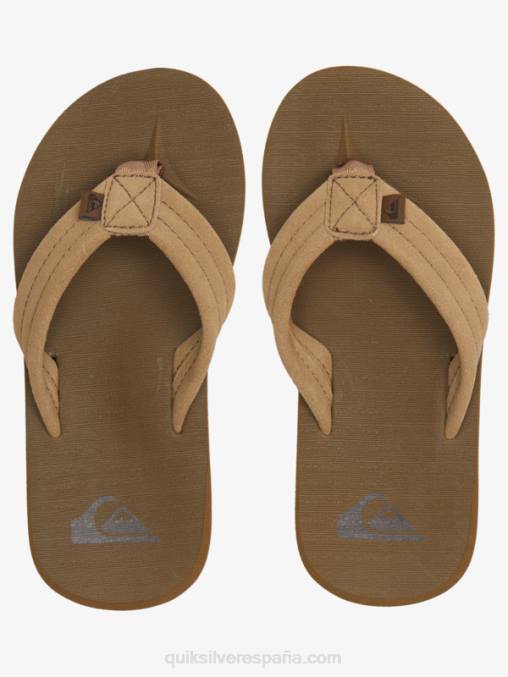 bronceado 1 8-16 sandalias carver con núcleo de ante D6T4D2092 Niños Quiksilver