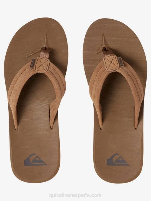 bronceado - sólido 8-16 sandalias carver de piel de ante D6T4D2282 Niños Quiksilver