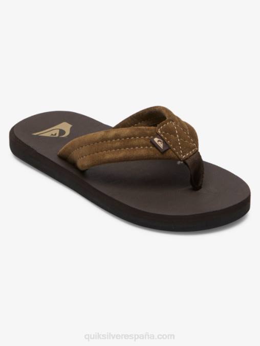 marrón 1 8-16 sandalias carver con núcleo de ante D6T4D2093 Niños Quiksilver