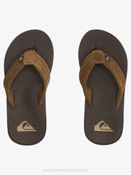 marrón 1 8-16 sandalias carver con núcleo de ante D6T4D2093 Niños Quiksilver