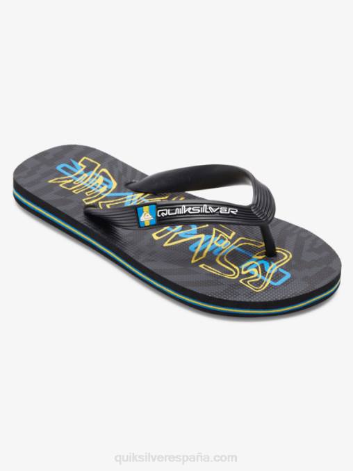 negro 8-16 chanclas molokai D6T4D2029 Niños Quiksilver