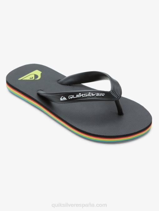 negro 8-16 chanclas molokai core D6T4D2169 Niños Quiksilver