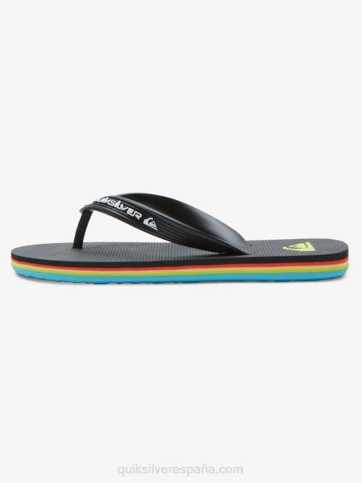 negro 8-16 chanclas molokai core D6T4D2169 Niños Quiksilver