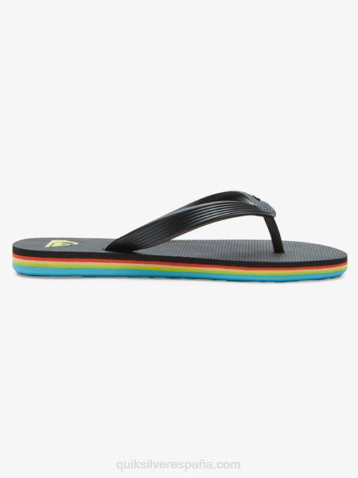 negro 8-16 chanclas molokai core D6T4D2169 Niños Quiksilver