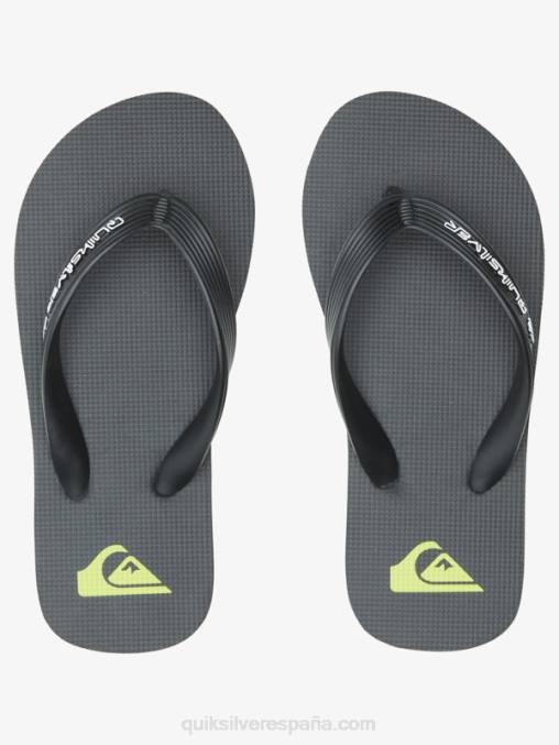 negro 8-16 chanclas molokai core D6T4D2169 Niños Quiksilver