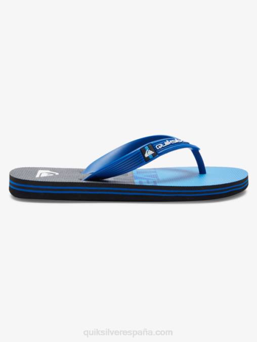 negro/azul/gris 8-16 chanclas molokai panel D6T4D2207 Niños Quiksilver