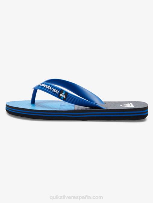 negro/azul/gris 8-16 chanclas molokai panel D6T4D2207 Niños Quiksilver