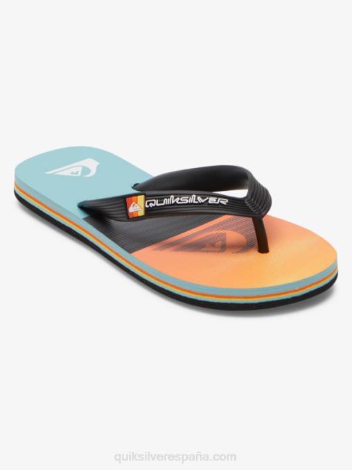 negro/naranja/gris 8-16 chanclas molokai D6T4D2021 Niños Quiksilver