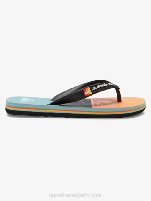 negro/naranja/gris 8-16 chanclas molokai D6T4D2021 Niños Quiksilver