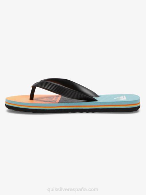 negro/naranja/gris 8-16 chanclas molokai D6T4D2021 Niños Quiksilver