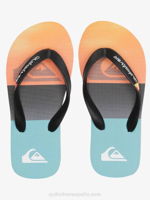 negro/naranja/gris 8-16 chanclas molokai D6T4D2021 Niños Quiksilver