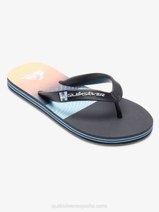 negro/naranja/gris 8-16 chanclas molokai panel D6T4D2206 Niños Quiksilver
