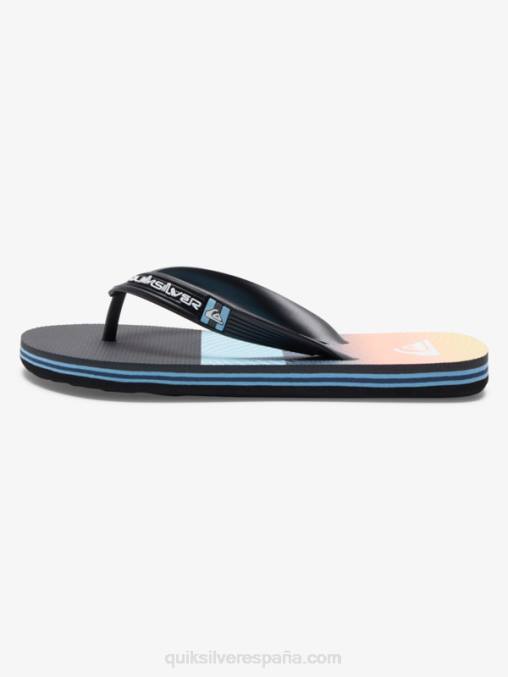 negro/naranja/gris 8-16 chanclas molokai panel D6T4D2206 Niños Quiksilver