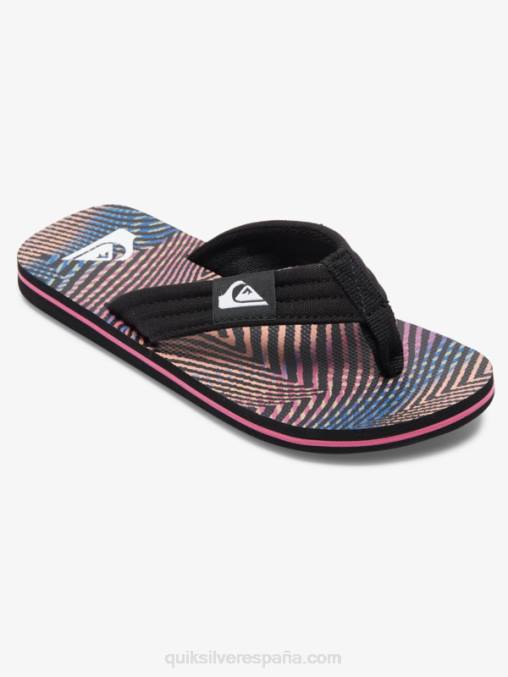negro/naranja/gris 8-16 molokai sandalias layback D6T4D1995 Niños Quiksilver