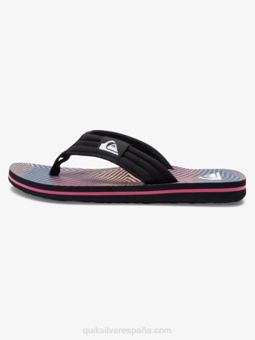 negro/naranja/gris 8-16 molokai sandalias layback D6T4D1995 Niños Quiksilver