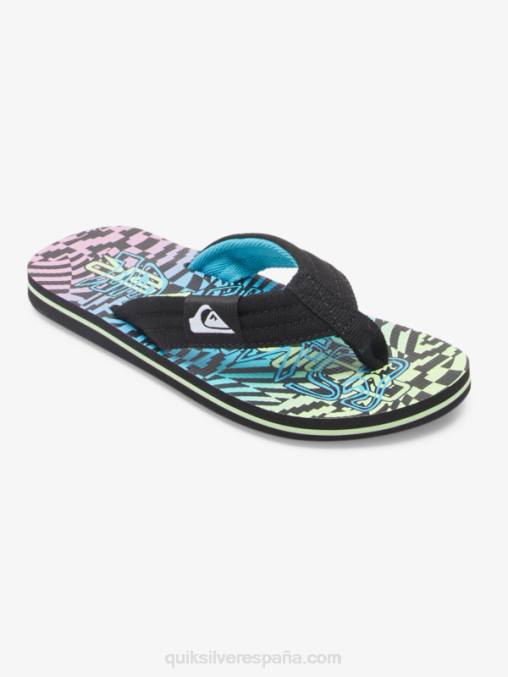 negro/rosa/azul 8-16 molokai sandalias layback D6T4D1990 Niños Quiksilver