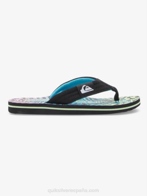 negro/rosa/azul 8-16 molokai sandalias layback D6T4D1990 Niños Quiksilver