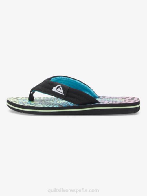 negro/rosa/azul 8-16 molokai sandalias layback D6T4D1990 Niños Quiksilver