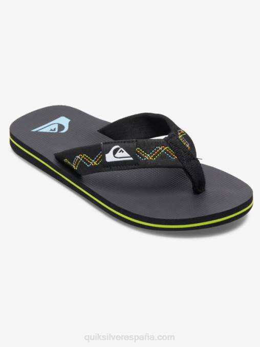 verde negro 8-16 molokai sandalias con puntadas D6T4D2148 Niños Quiksilver